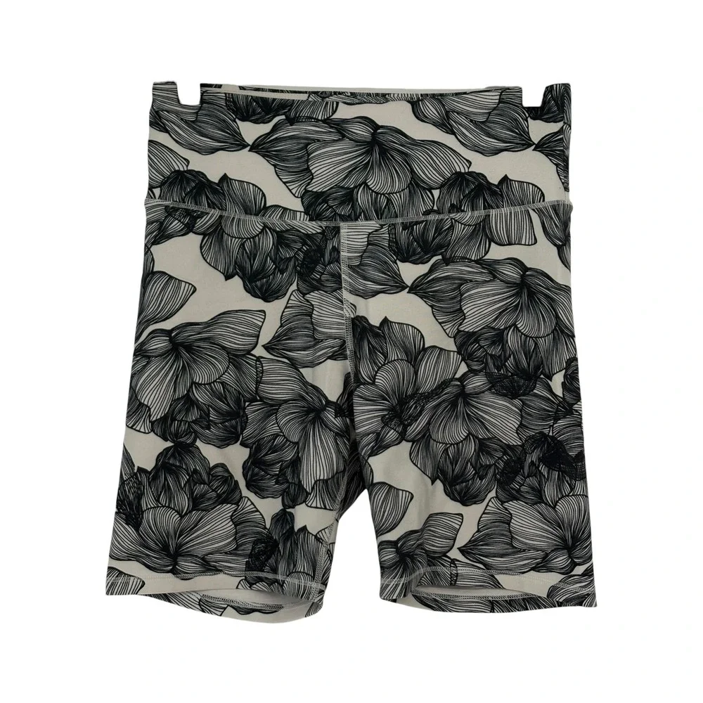 Balance Collection Bike Shorts White Black Floral‎ High Rise Large